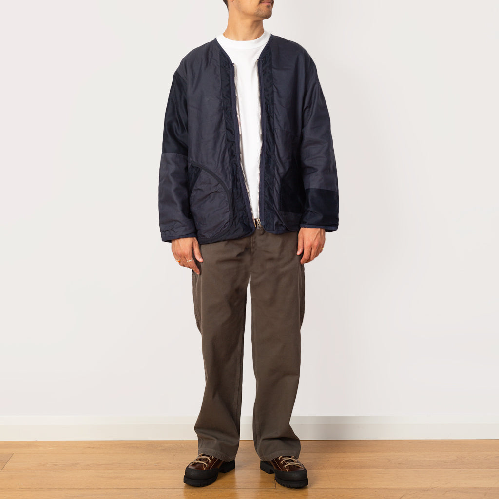 Patchwork Liner Jacket - Navy