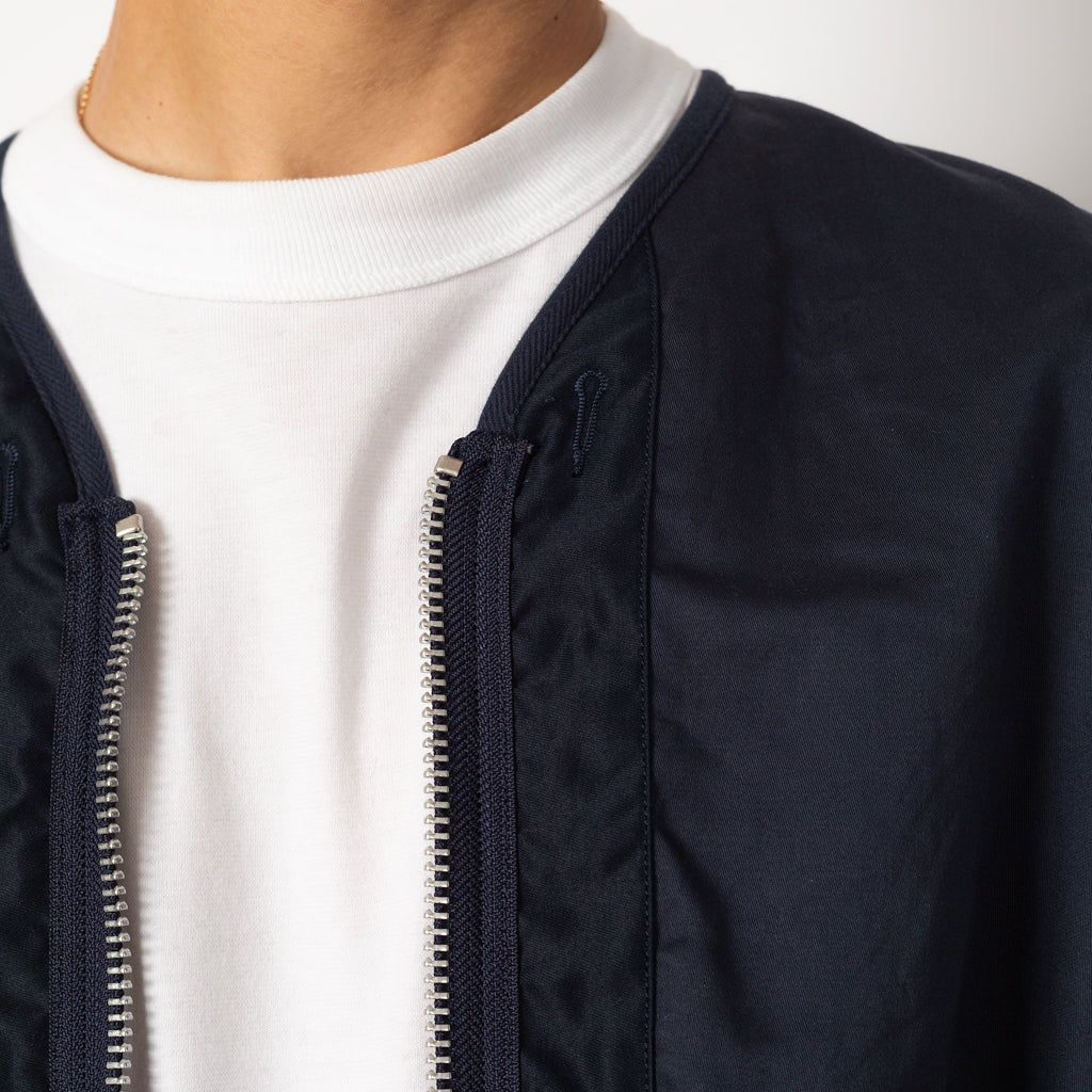 Patchwork Liner Jacket - Navy