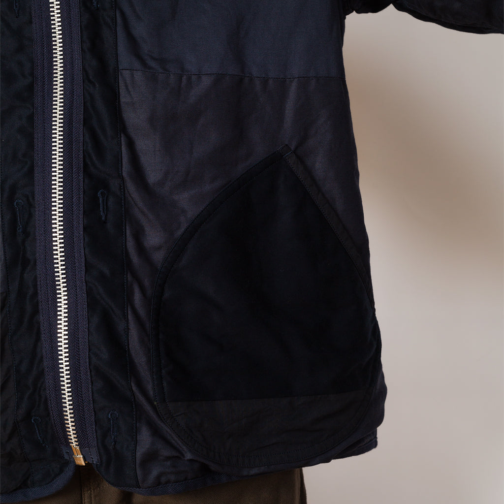 Patchwork Liner Jacket - Navy