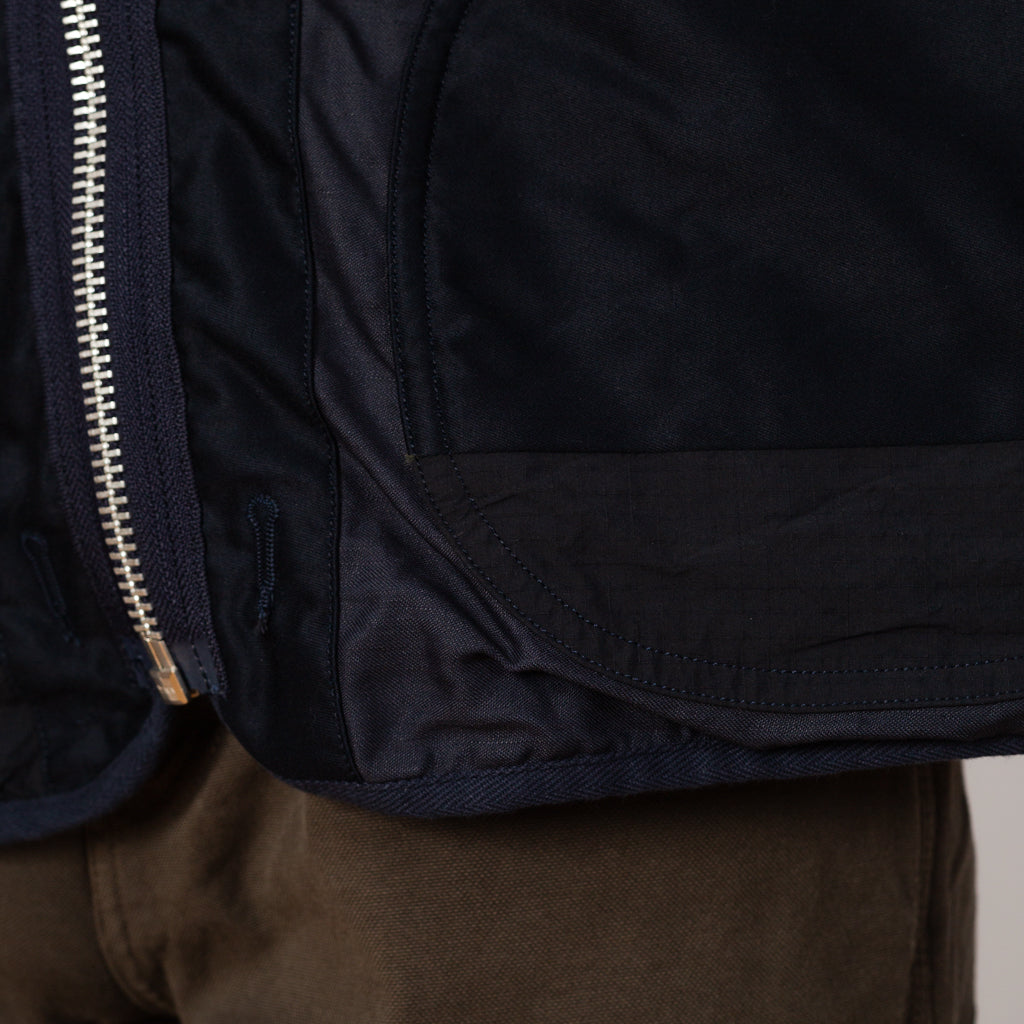 Patchwork Liner Jacket - Navy