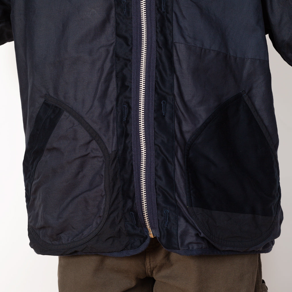 Patchwork Liner Jacket - Navy