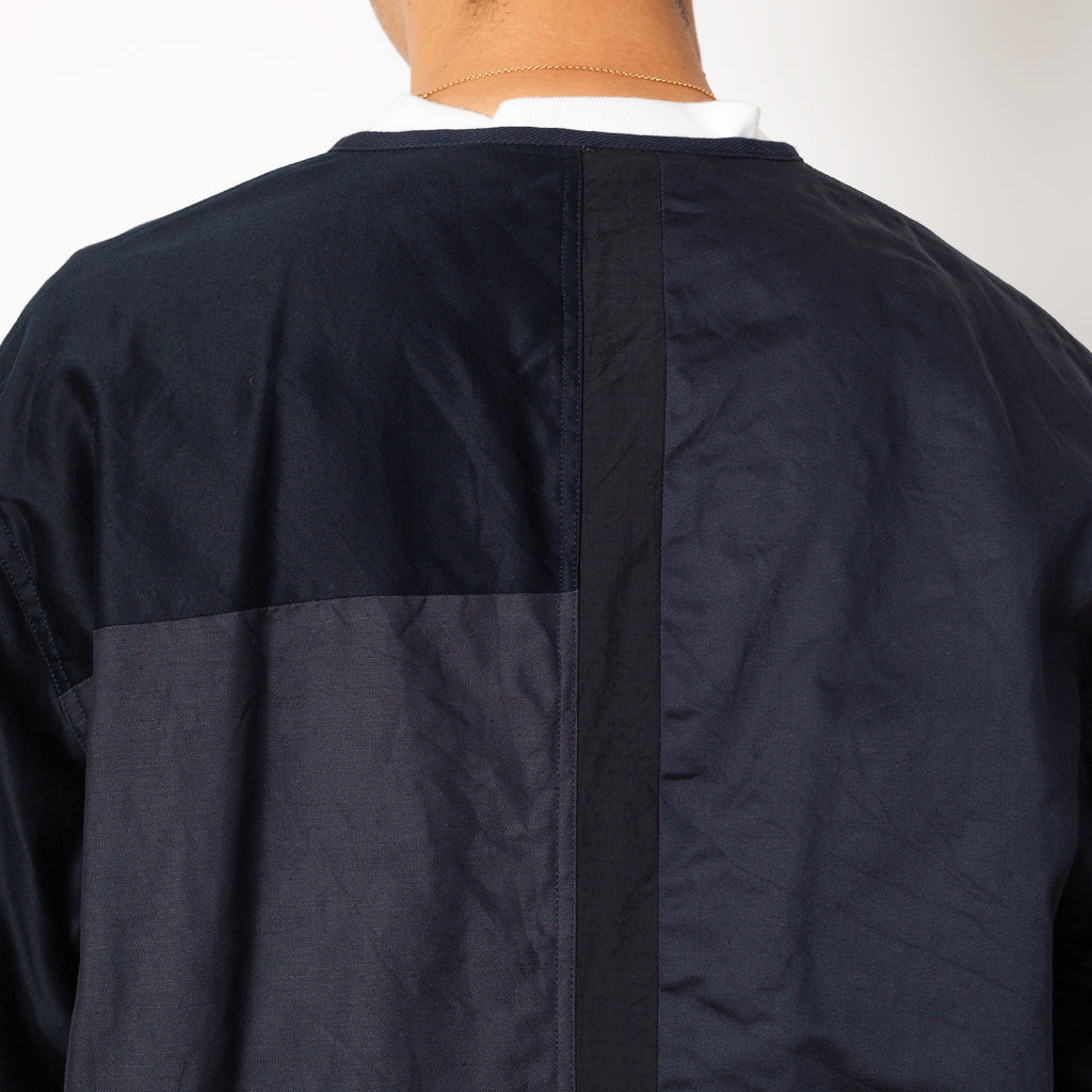 Patchwork Liner Jacket - Navy