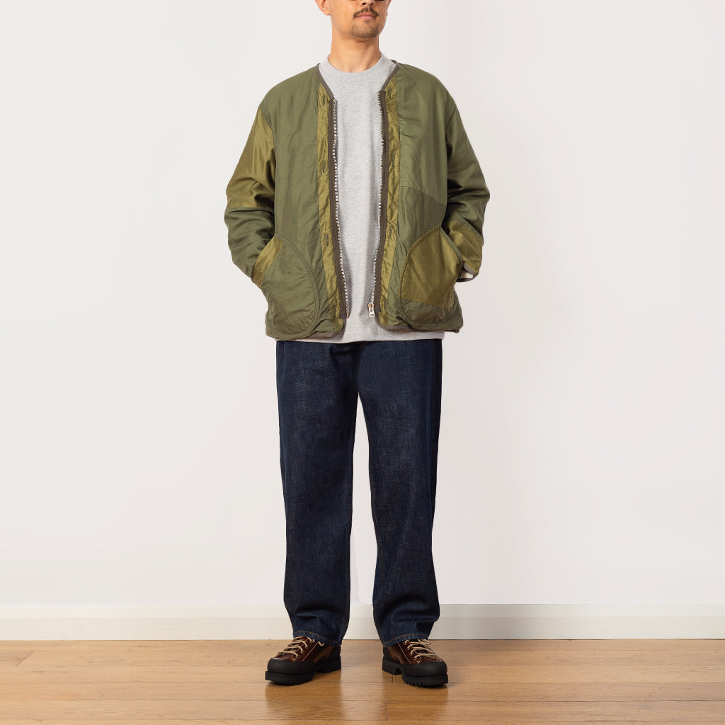 Patchwork Liner Jacket - Olive