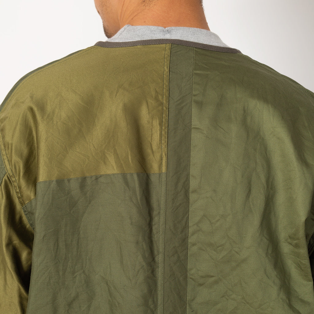 Patchwork Liner Jacket - Olive