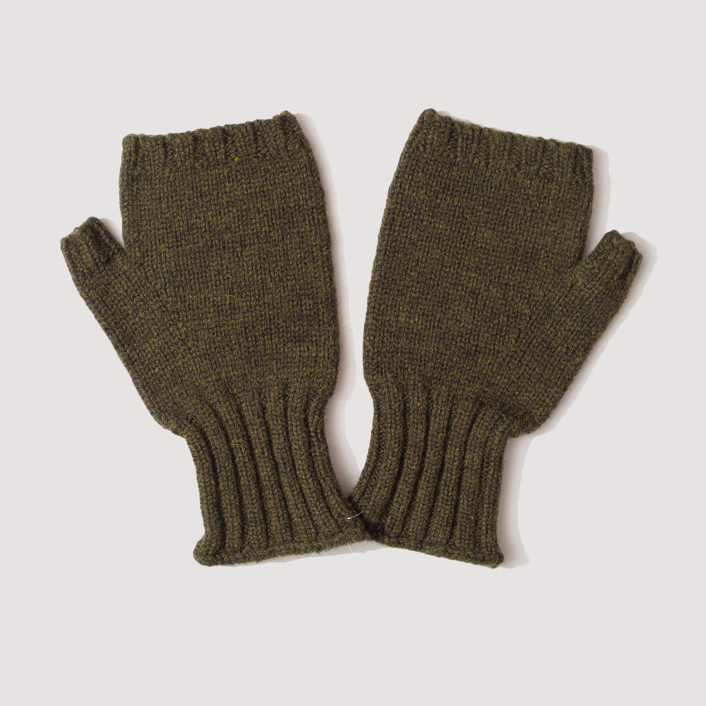 Chunky Fingerless Gloves - Khaki