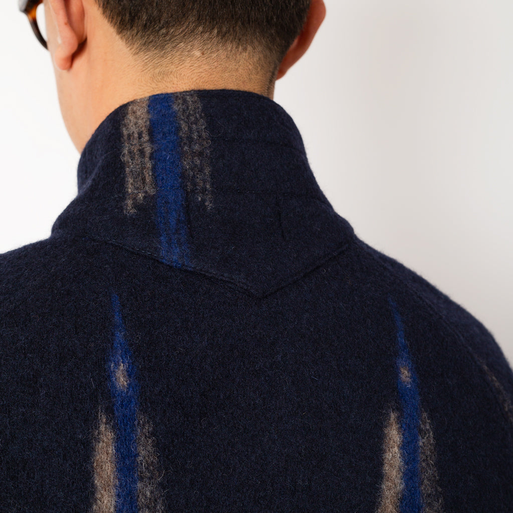 Erkin Jacket Felted Wool Abstra T Bird - Navy