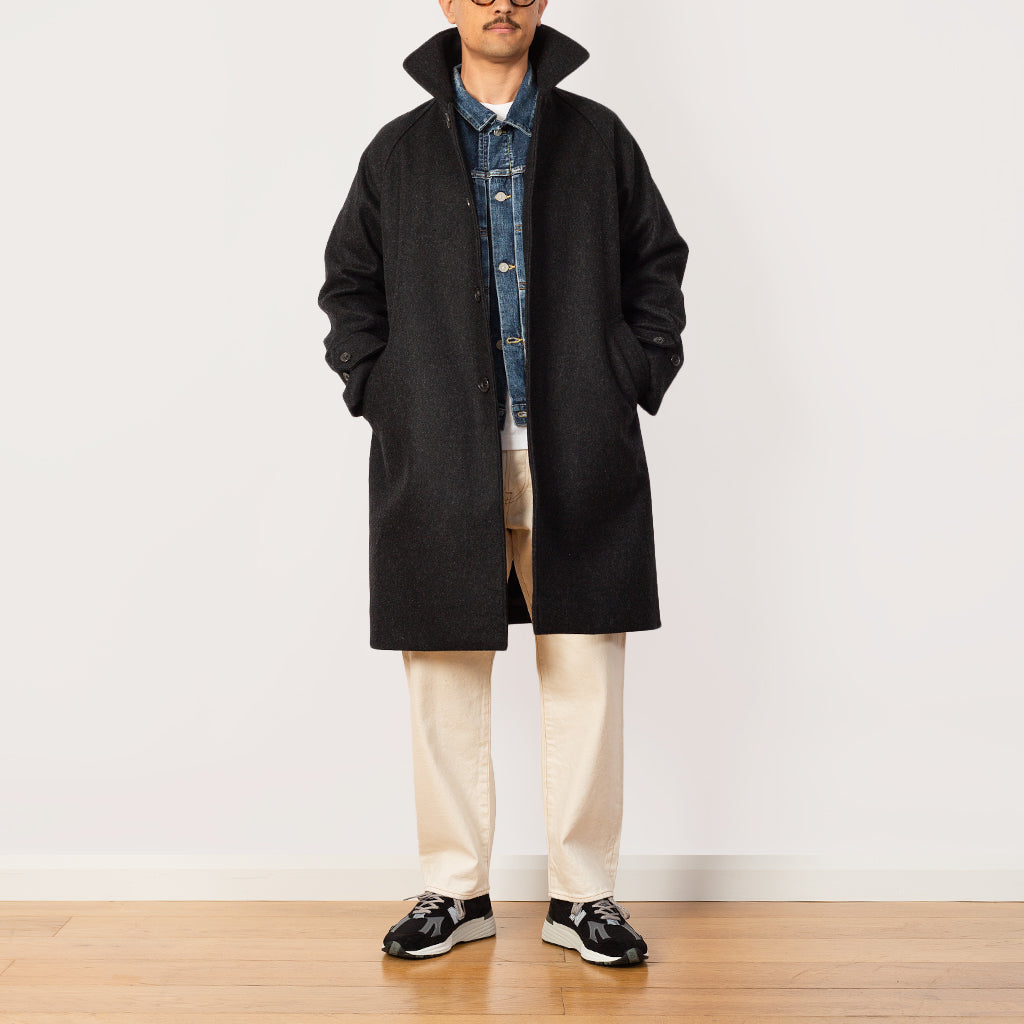 Utile Lined Wool Coat Charcoal