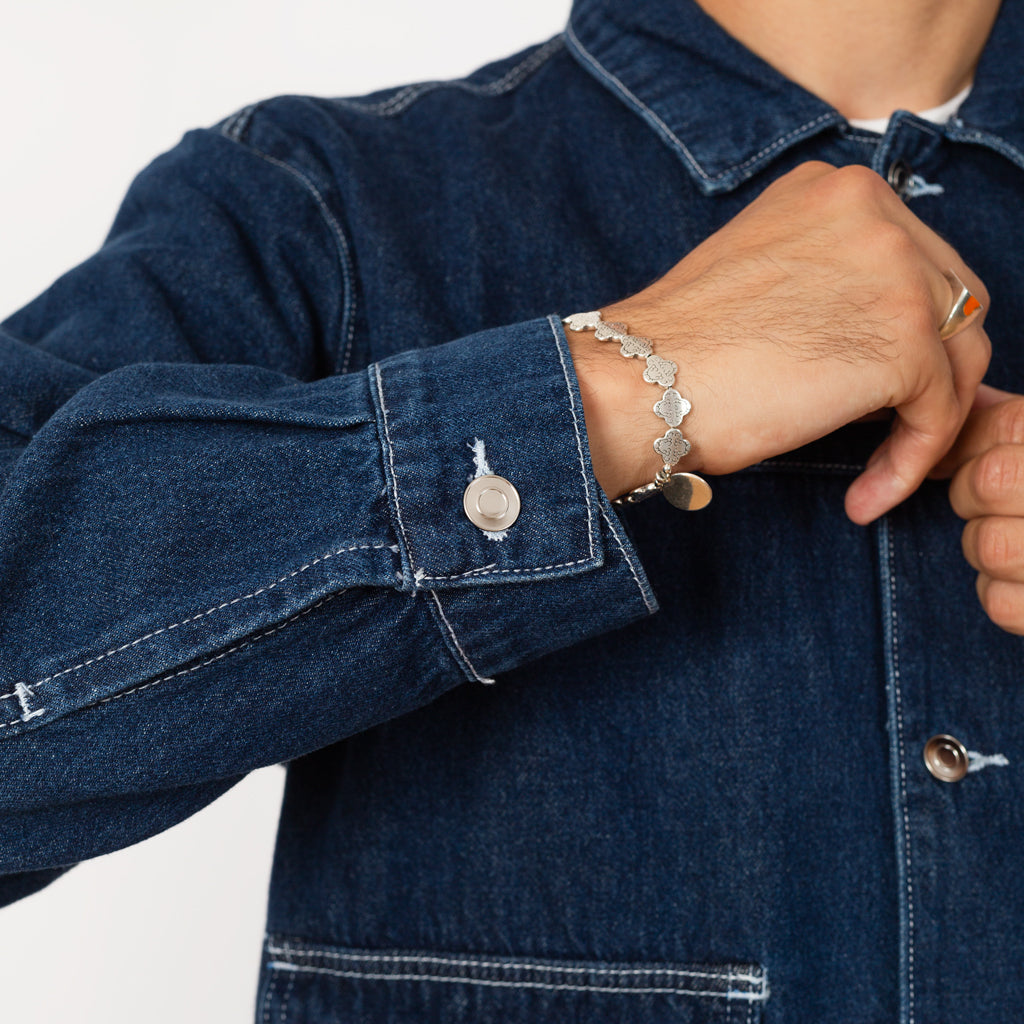 Full Button Denim Jacket - Rinsed Denim