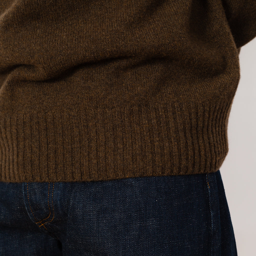 Seamless Merino Cashmere Crew Neck - Bracken