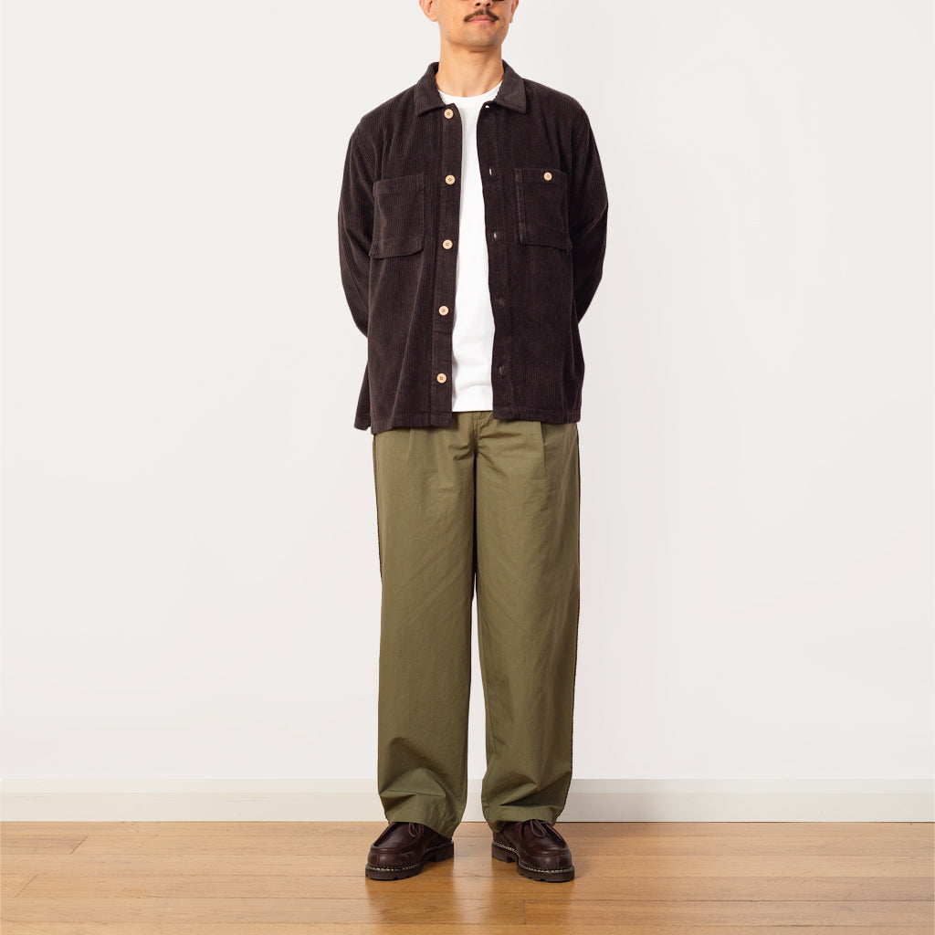 Patch Overshirt - Soft Black Heavy Cord