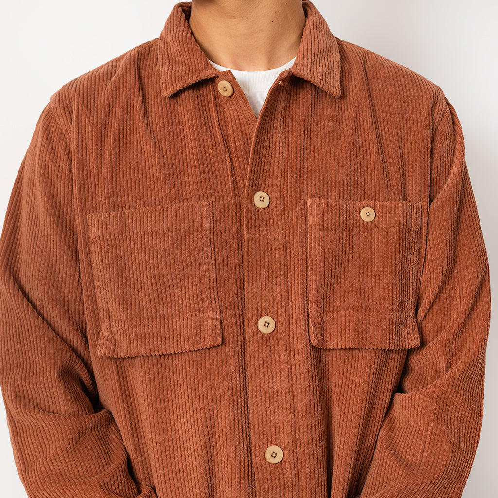 Patch Overshirt - Dark Rust Heavy Cord