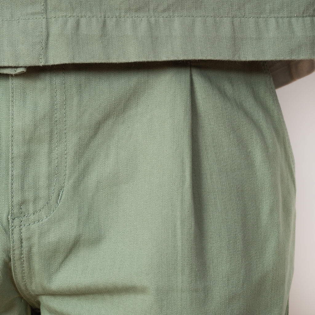 Waiters Pant - Sage Herringbone