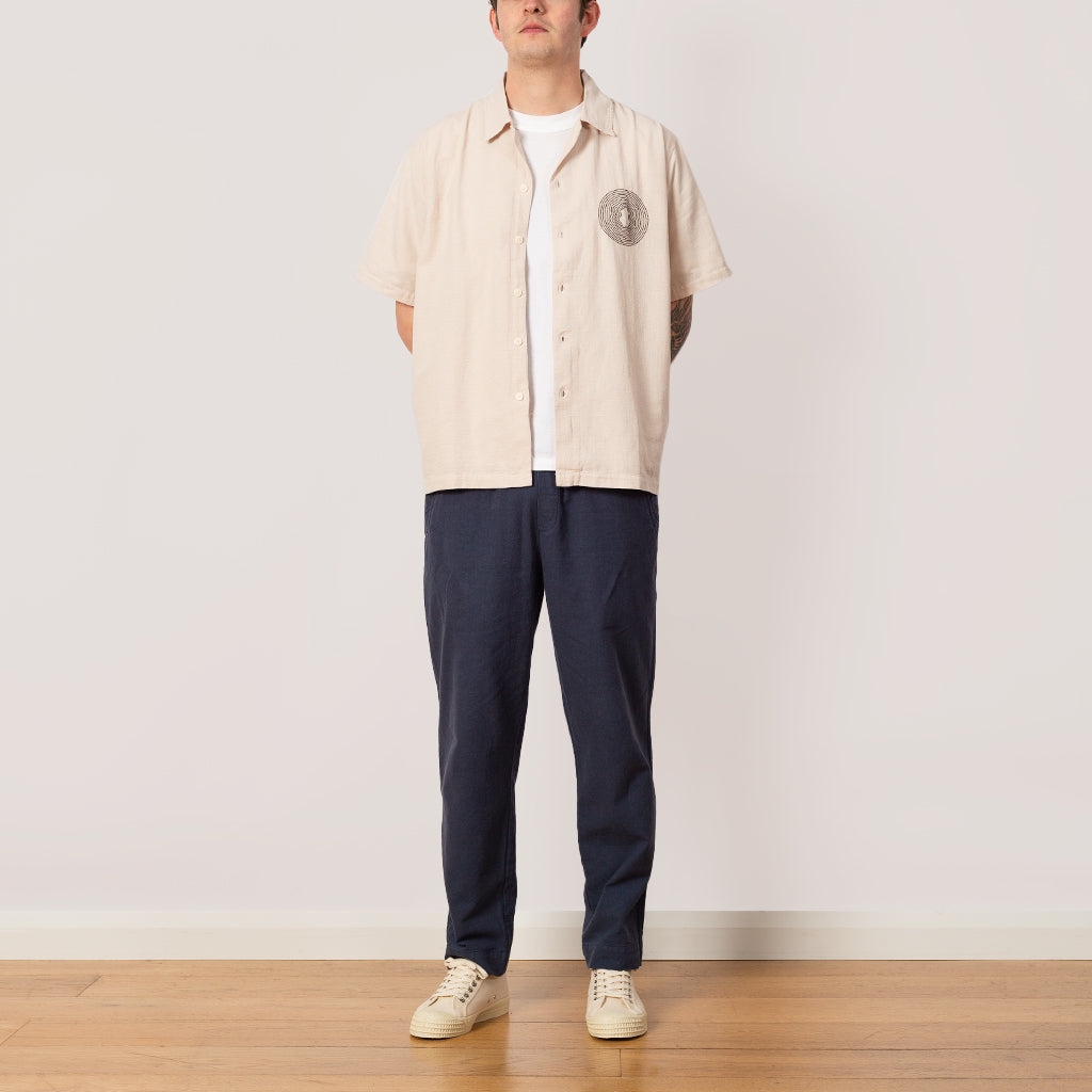 Relaxed Soft Collar Shirt - Light Stone