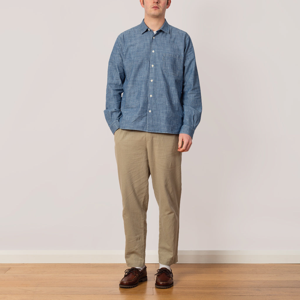 Drawcord Assembly Pant - Sage Cotton Linen