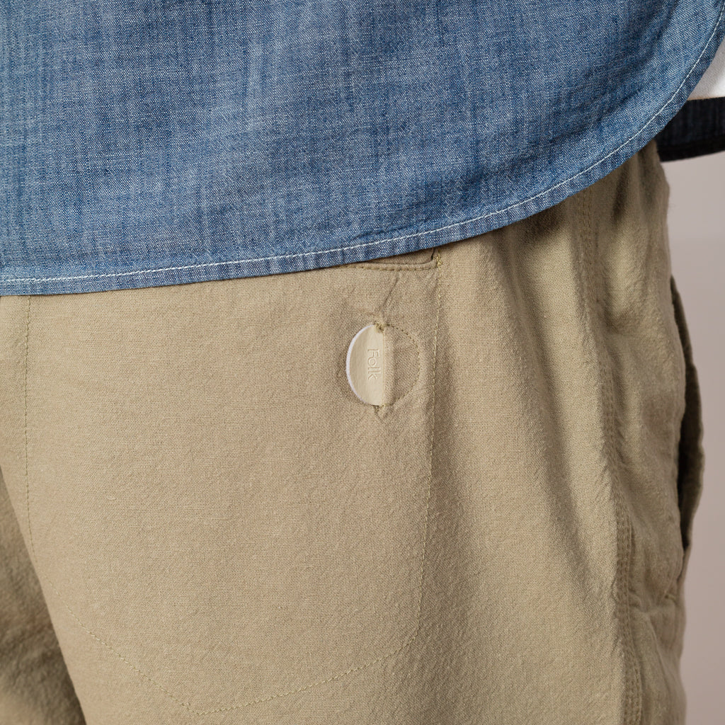 Drawcord Assembly Pant - Sage Cotton Linen