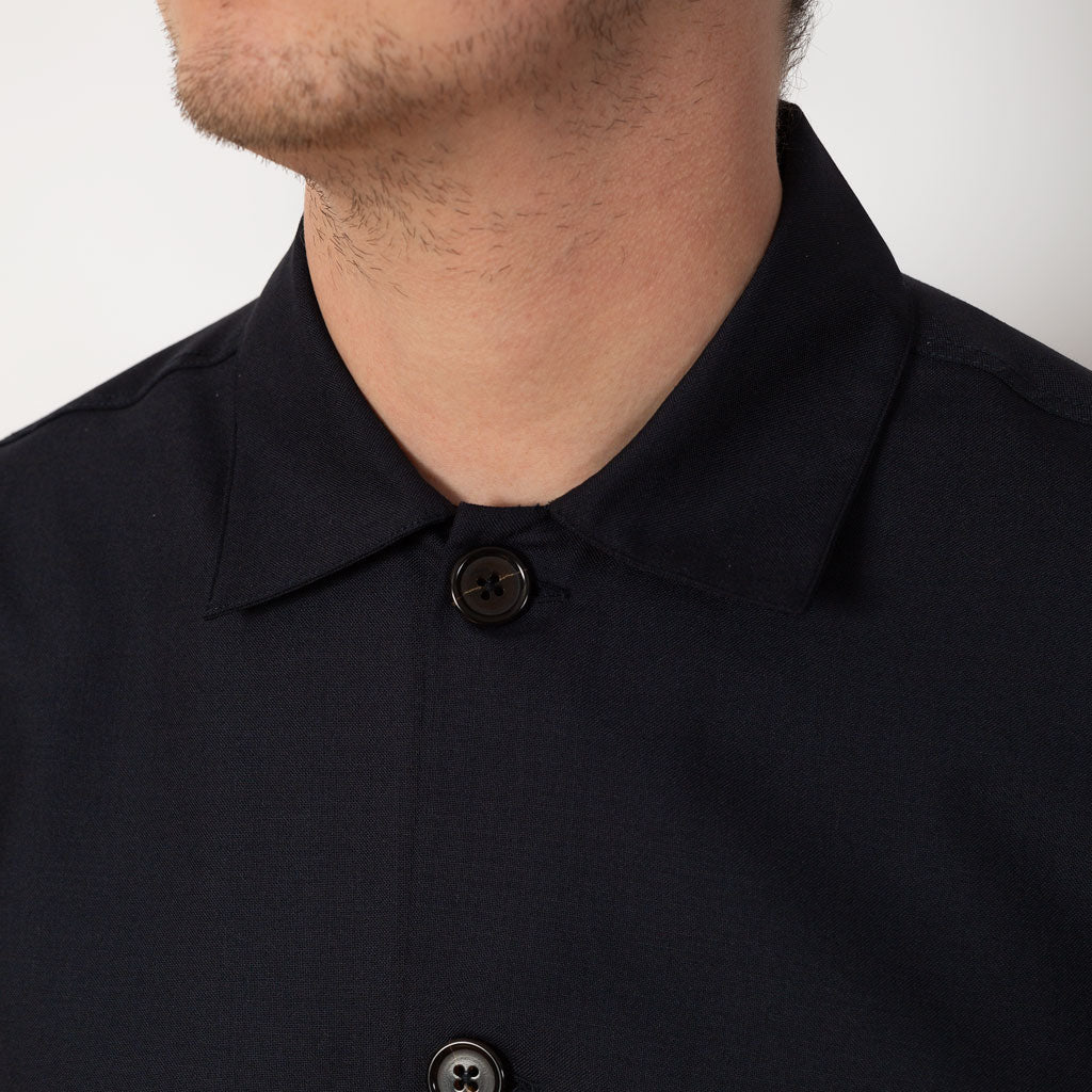 Travail Overshirt - Navy Tropical Wool