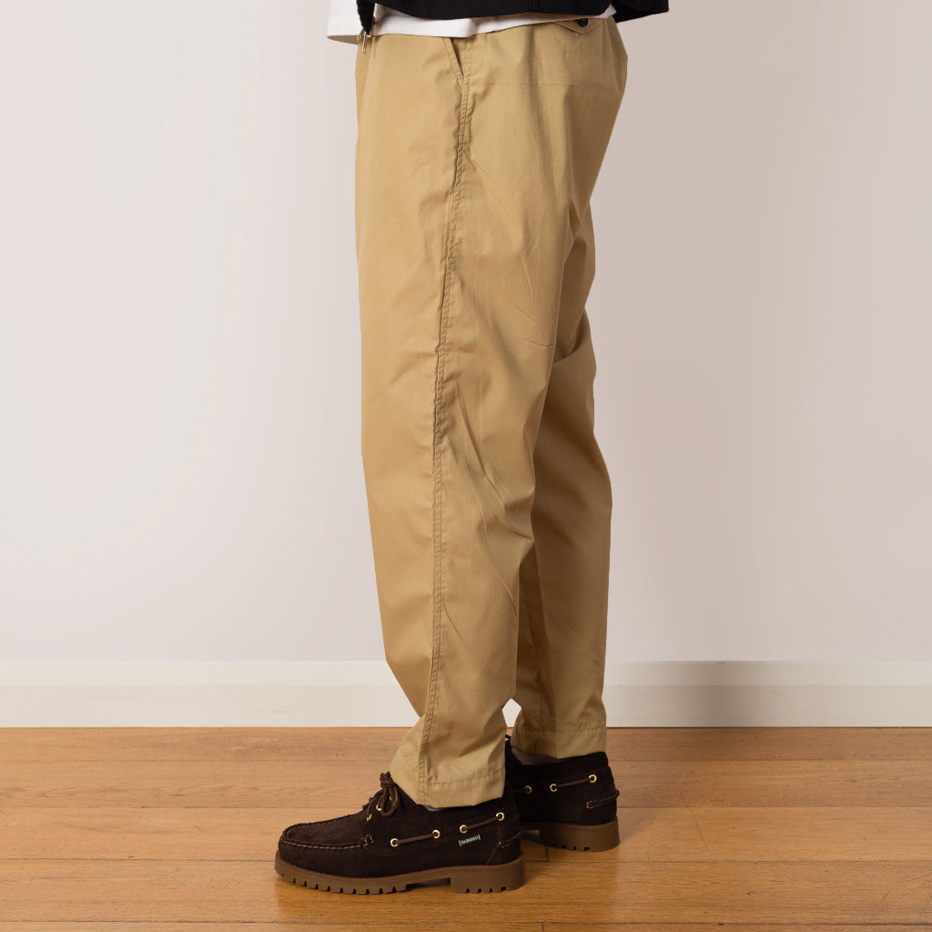 Recycled Poly Tech Pleated Track Pant - Sand