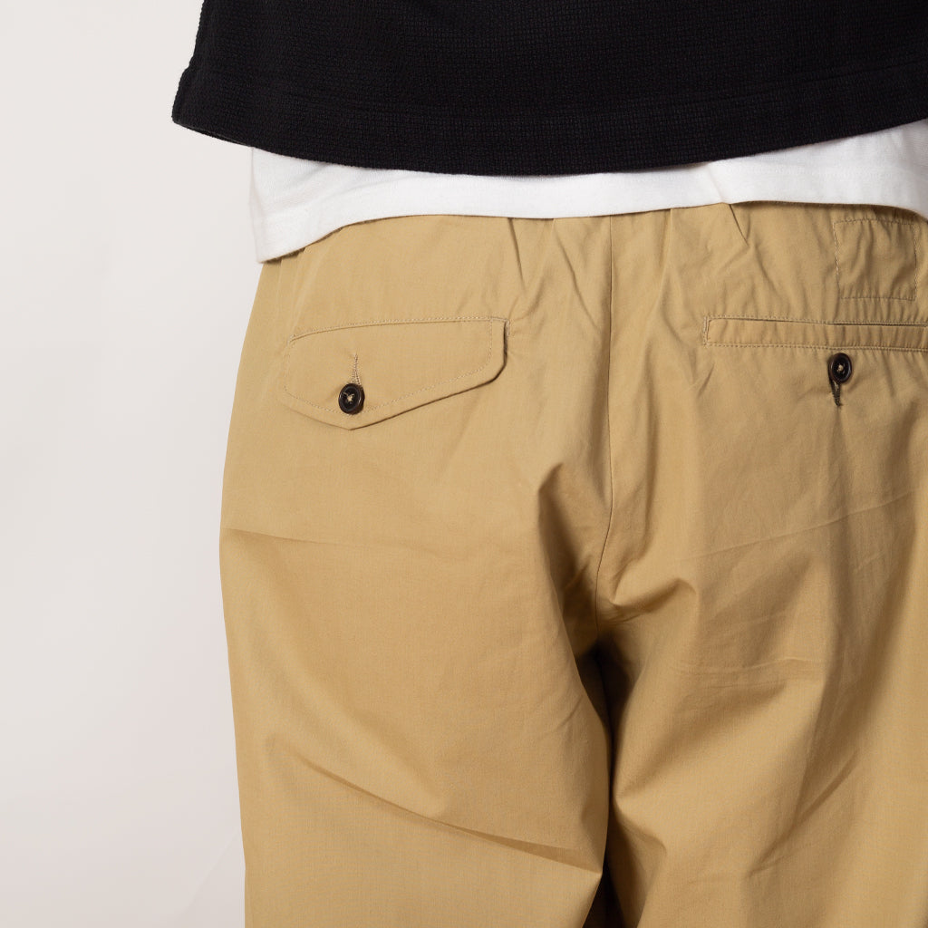 Recycled Poly Tech Pleated Track Pant - Sand