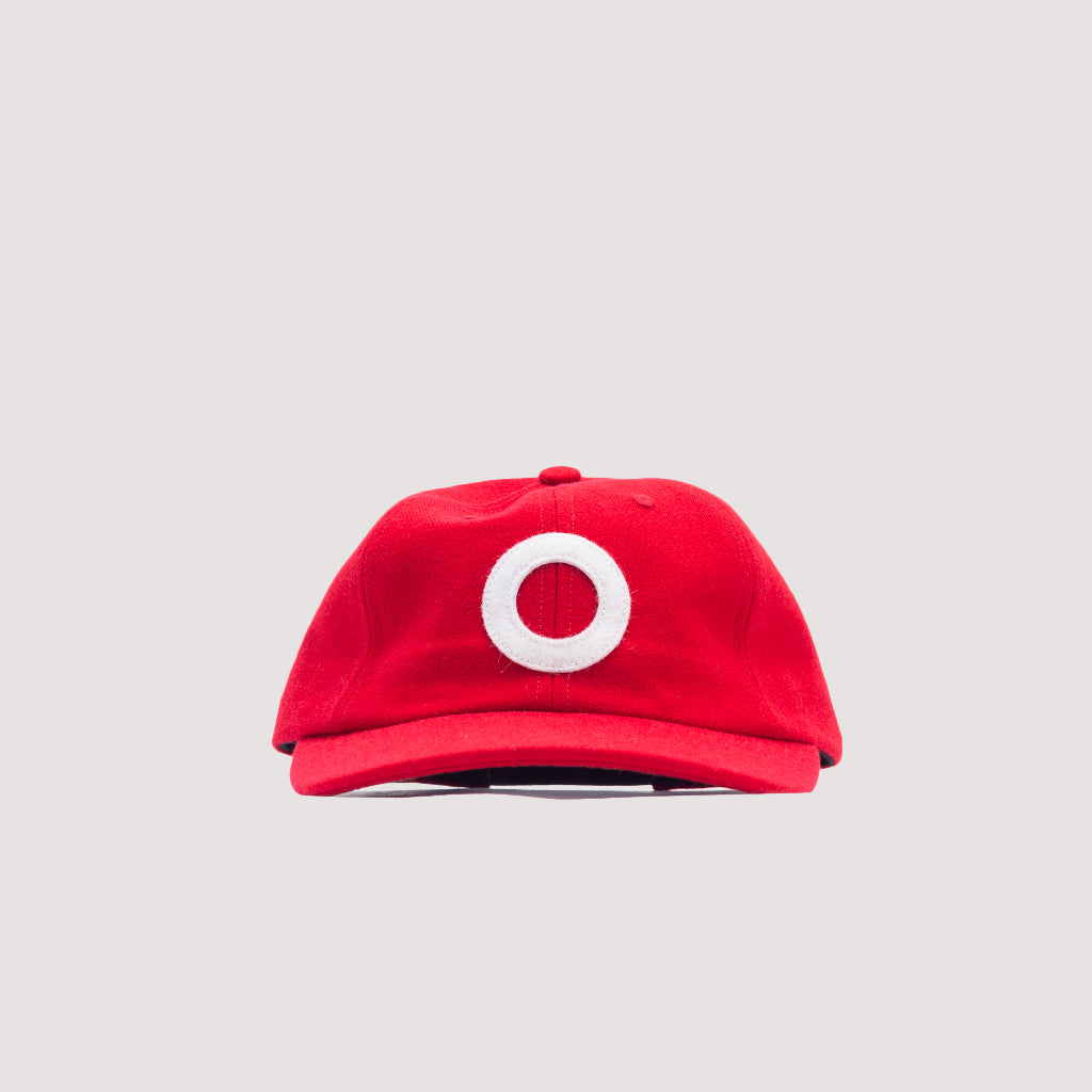 O 6 Panel Cap - Haute Red/White