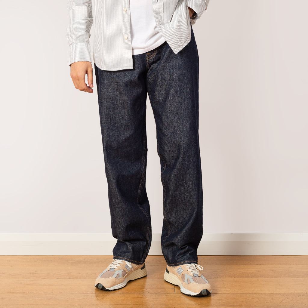 Hard Twist Denim Wide Pants - Indigo