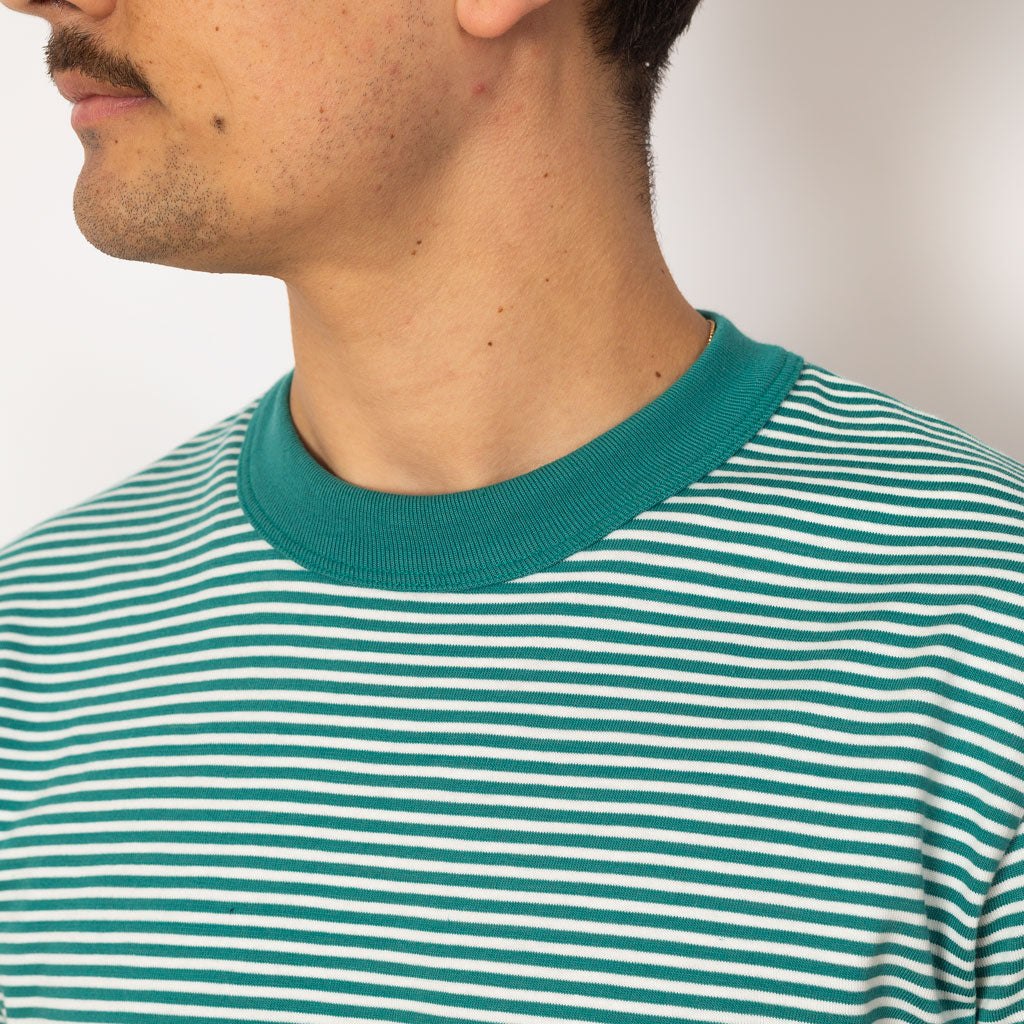 Heritage Striped T-Shirt - Deep Jungle/Milk