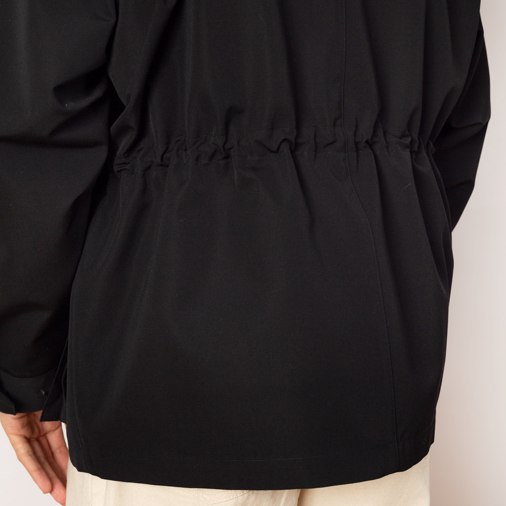 High Neck Zip Blouson - Black