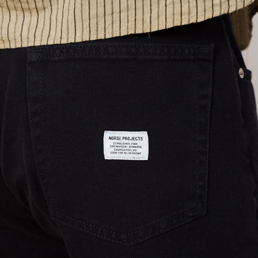 Mogens Relaxed 5 Pocket Heavy Twill Trousers - Dark Navy