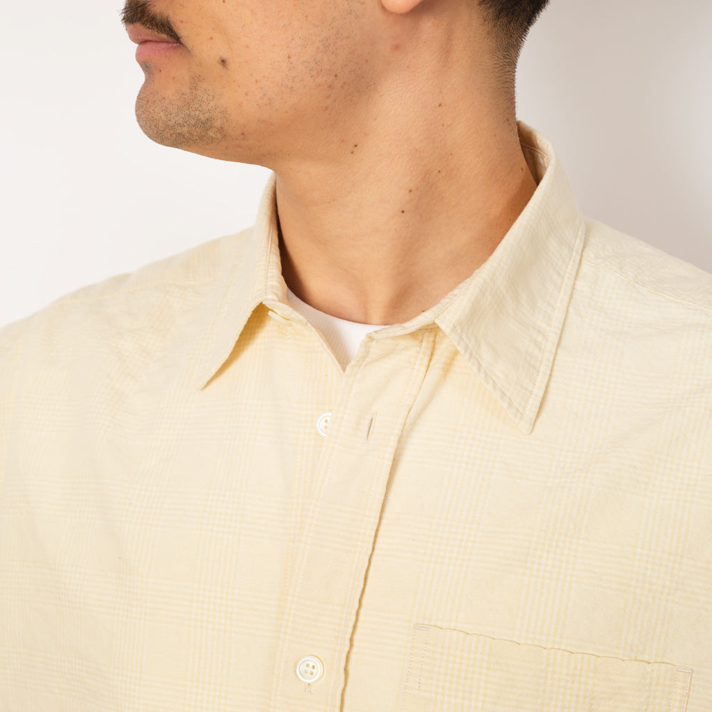 Mo Oversized Check Shirt - Oatmeal