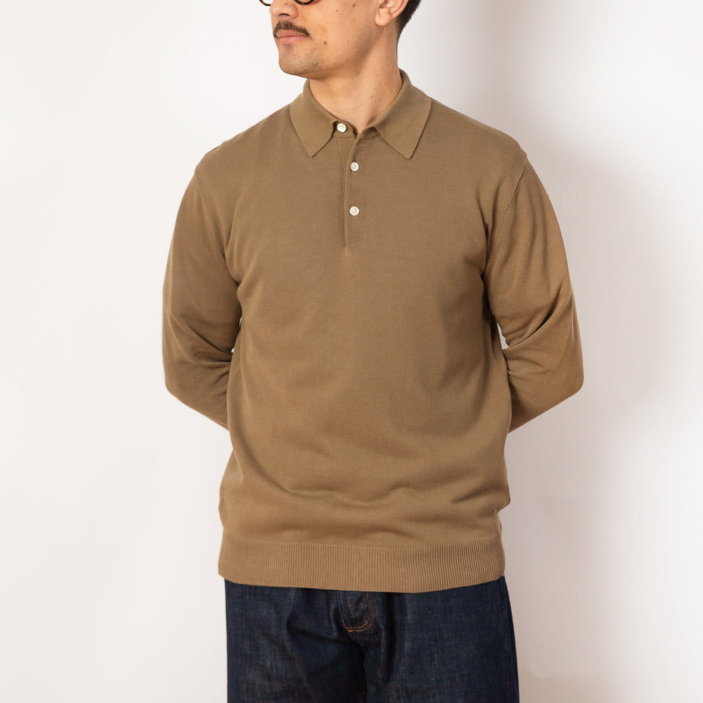 Knit Polo 12G - Mocha