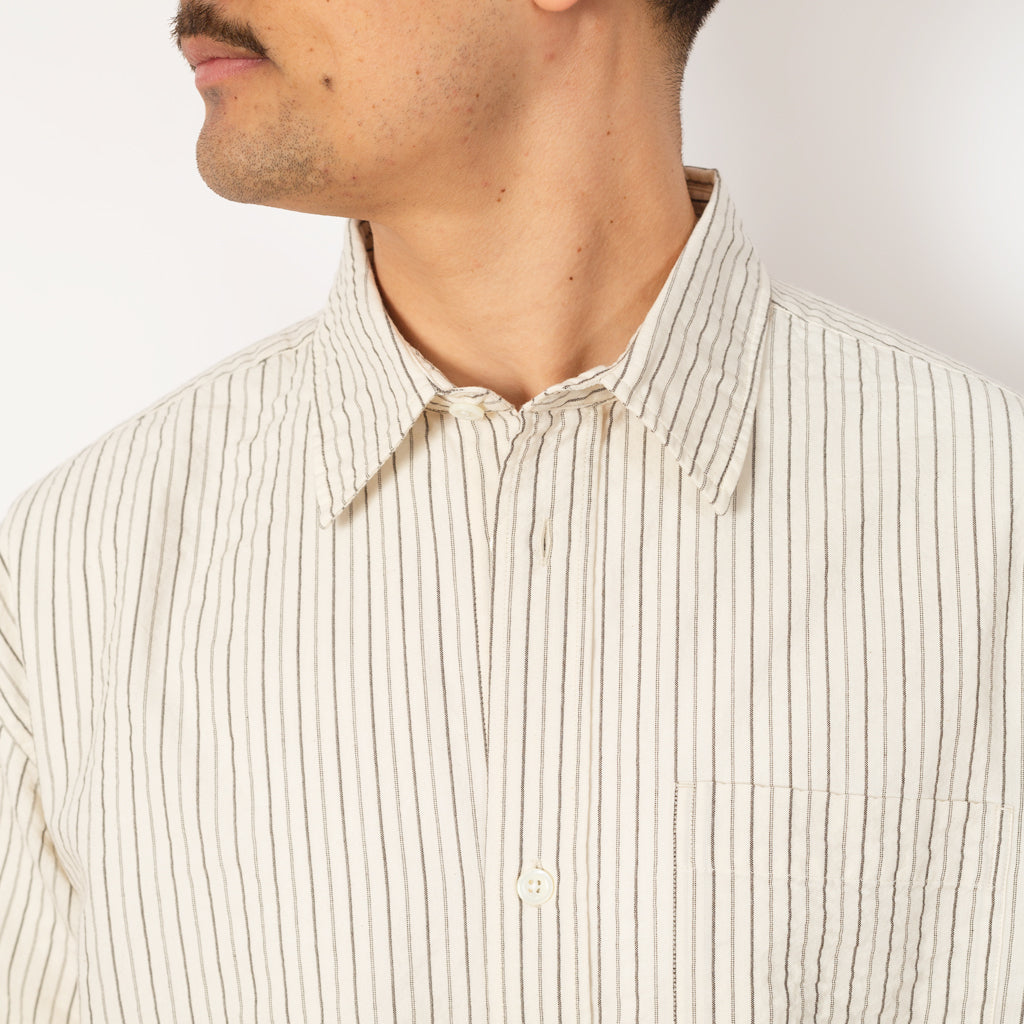 Mo Oversized Stripe Shirt - Chestnut