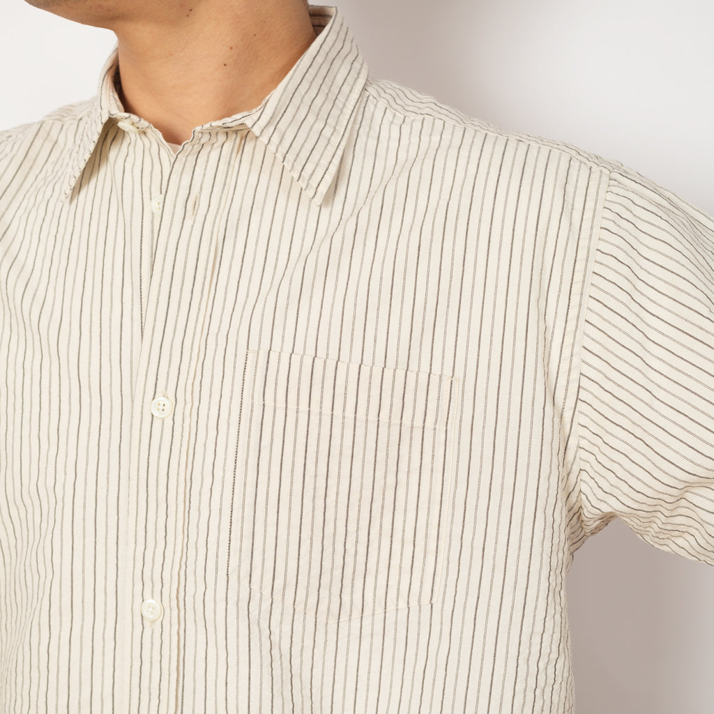 Mo Oversized Stripe Shirt - Chestnut