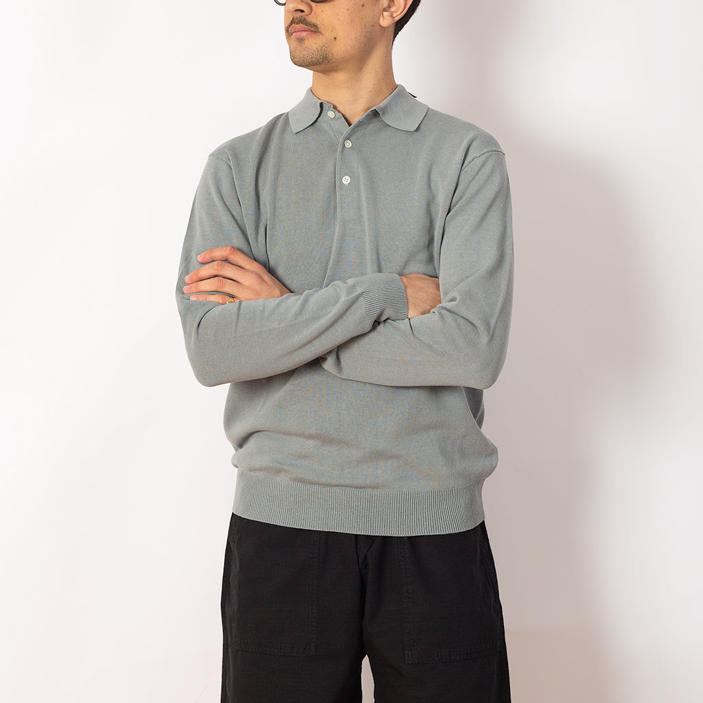 Knit Polo 12G - Ice Blue