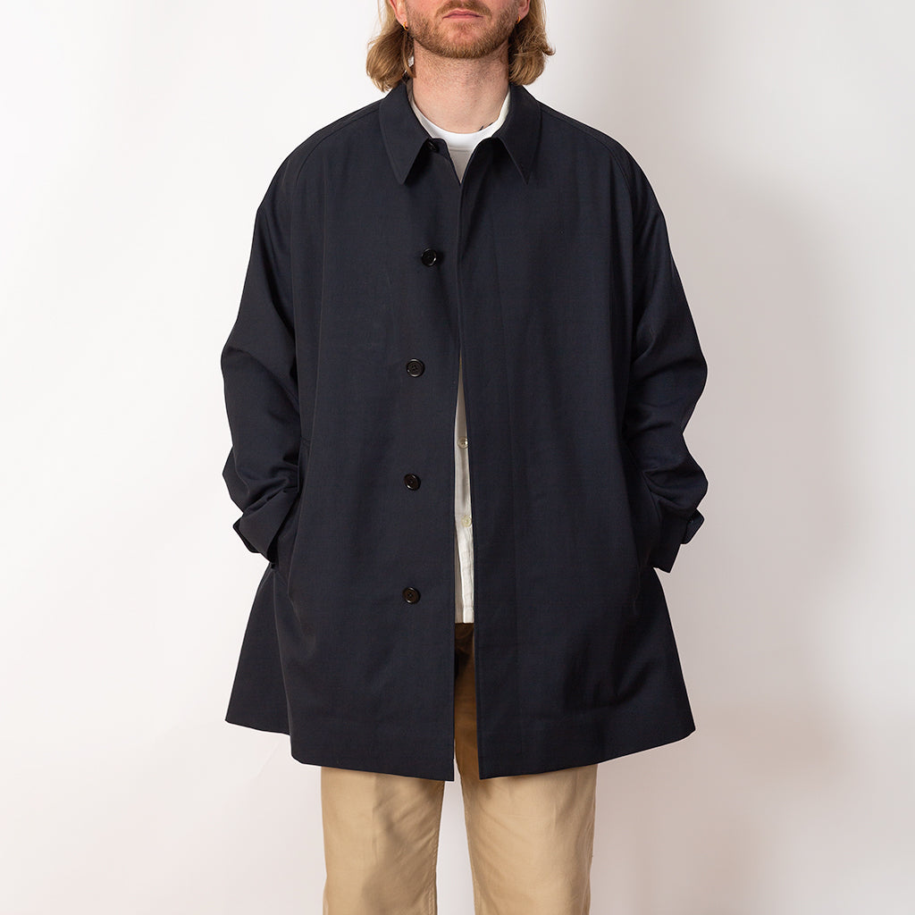 Short Walker Coat - Navy | Kaptain Sunshine | Peggs & Son.