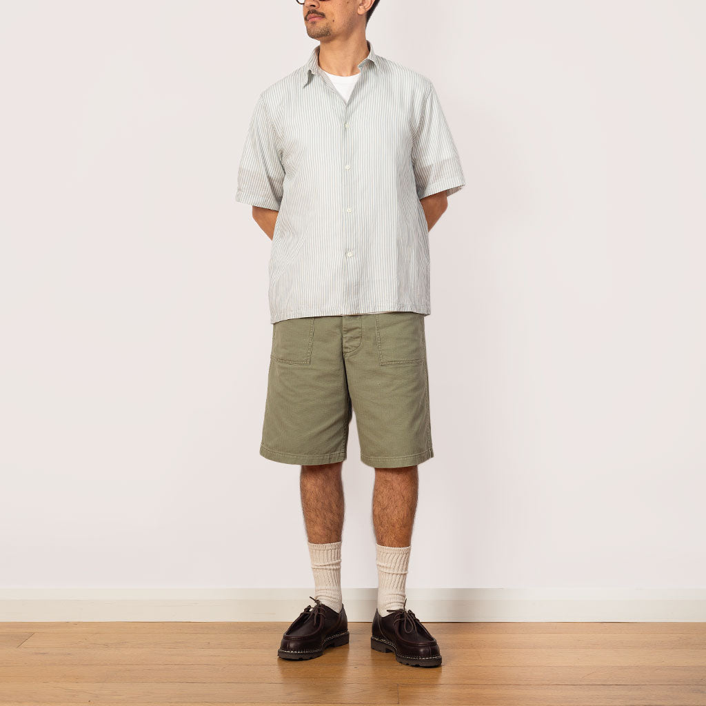 Plain S/S Shirt - Blue Stripe