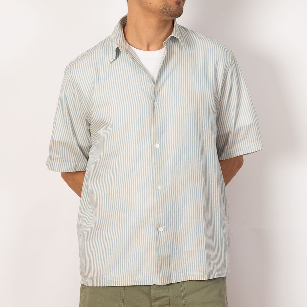 Plain S/S Shirt - Blue Stripe