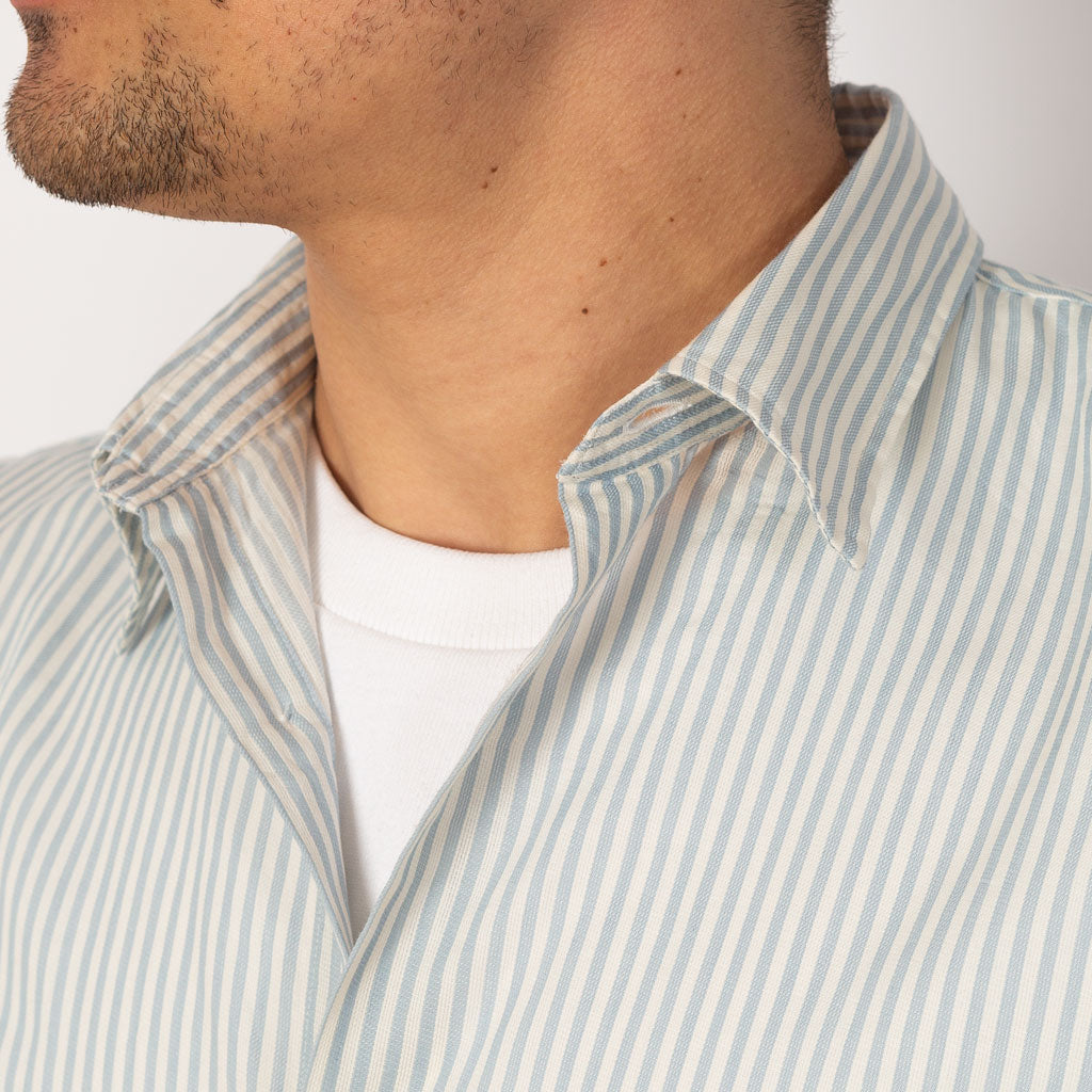 Plain S/S Shirt - Blue Stripe