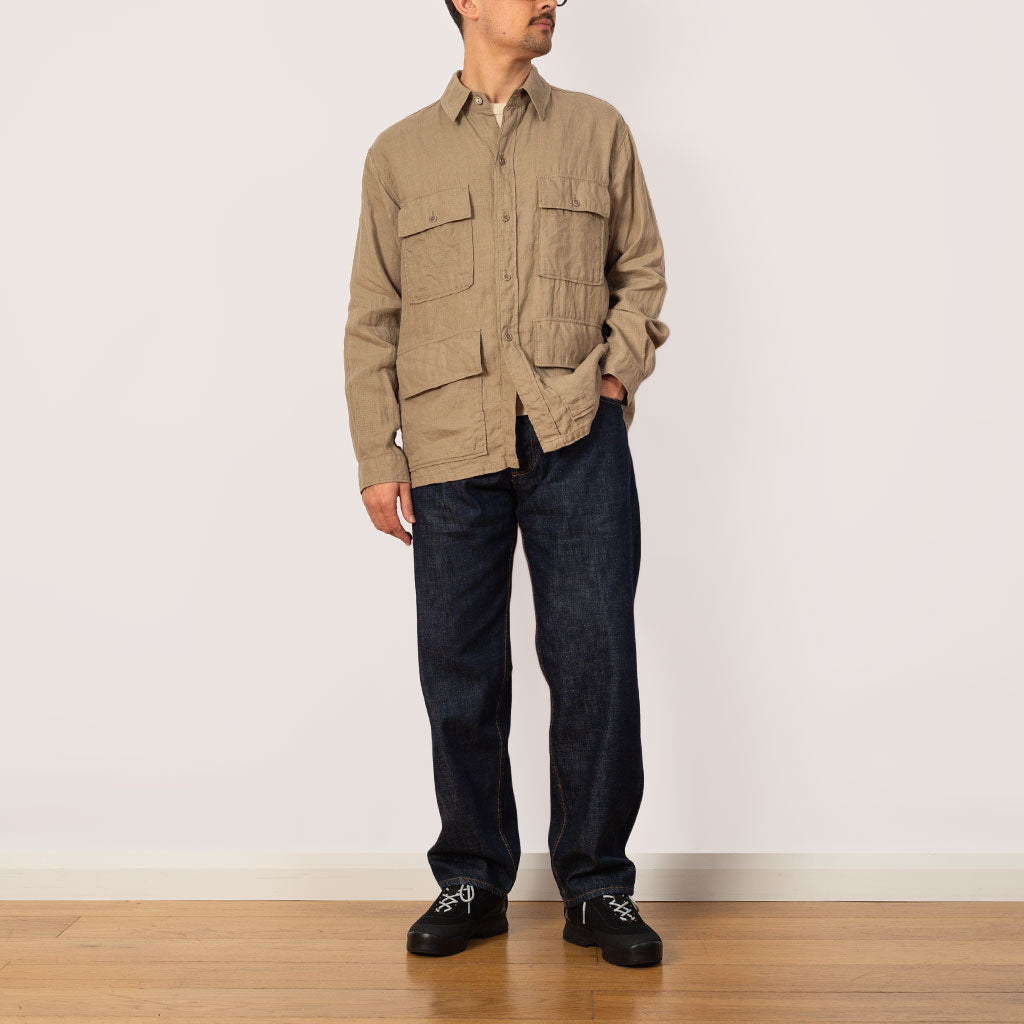 Safari Shirt Jacket - Beige