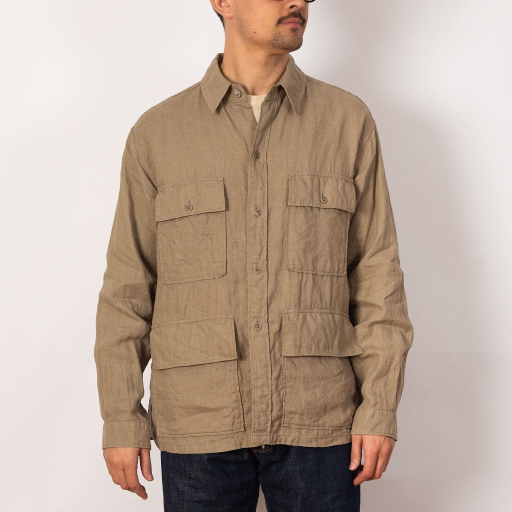 Safari Shirt Jacket - Beige