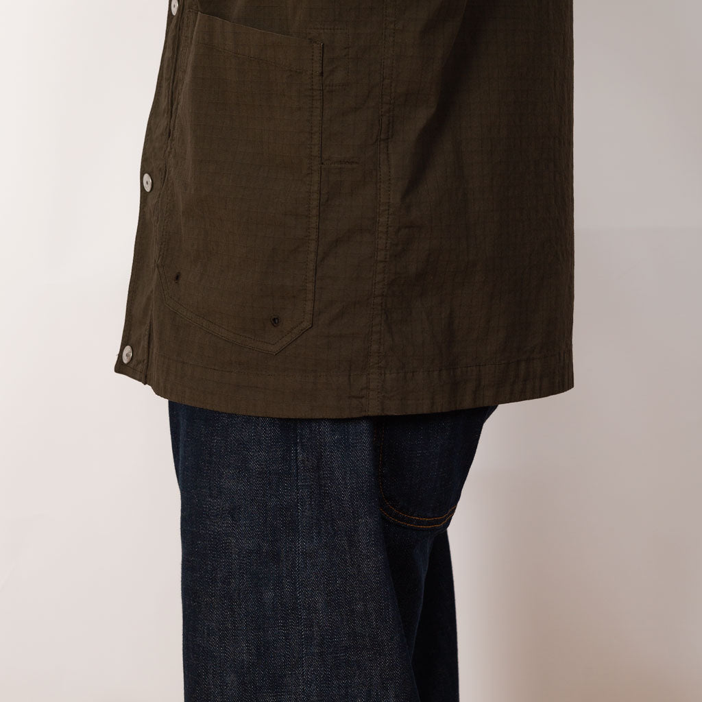 Short Stand Collar Jacket - Military Green (V0054)