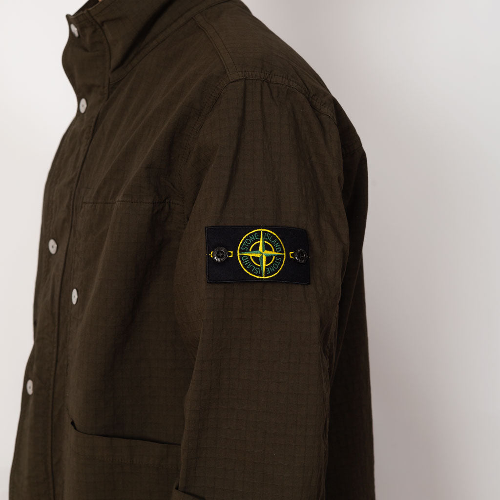 Short Stand Collar Jacket - Military Green (V0054)