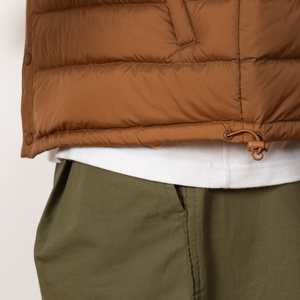 Inner Down Crewneck Vest - Light Brown