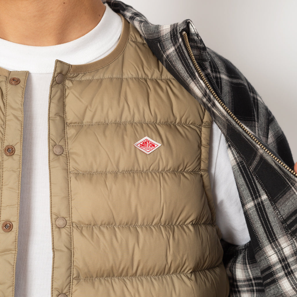 Inner Down Crewneck Vest - Sand Beige