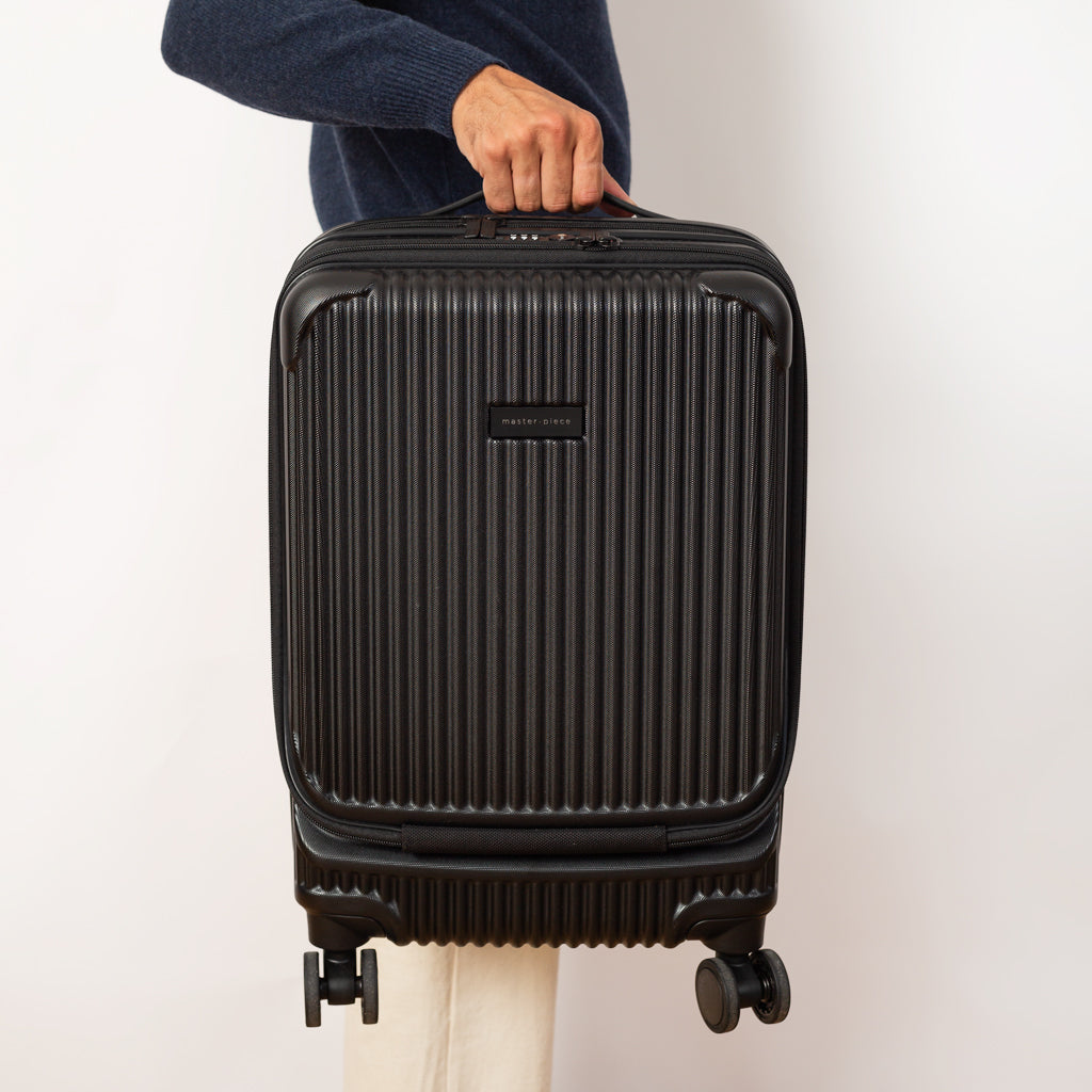 Trolley Suitcase 34L - Black | Master Piece | Peggs & son.