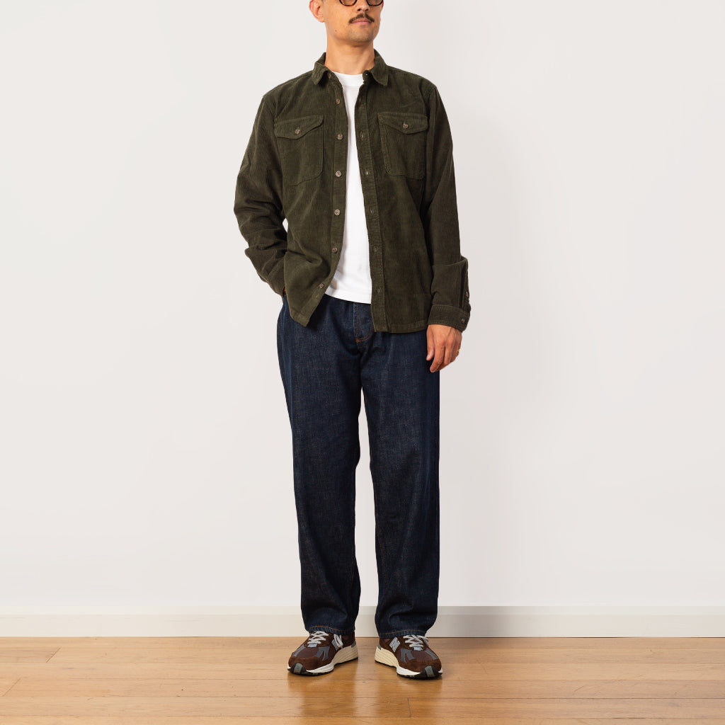 Corduroy Shirt Pine Needle Green