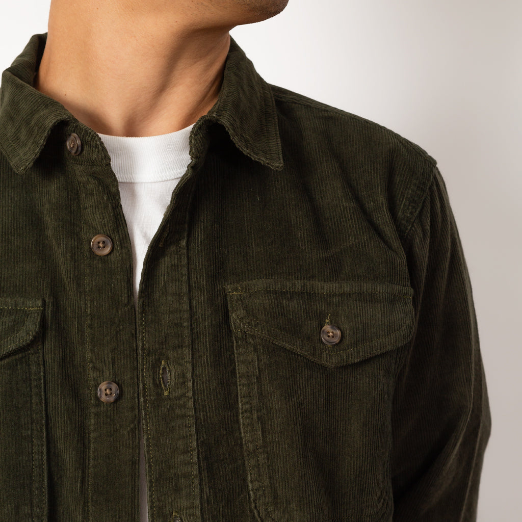 Corduroy Shirt - Pine Needle Green