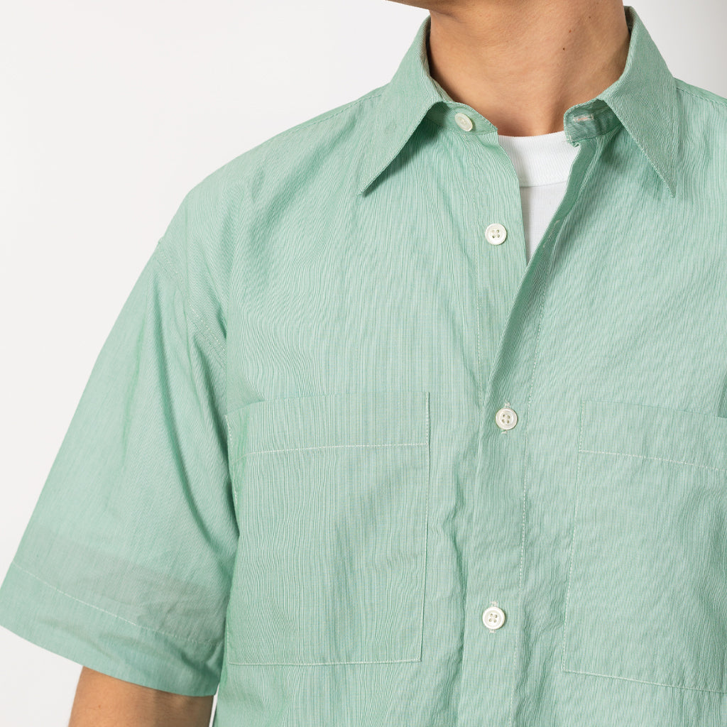 Stereo Shirt Green Mini Seersucker