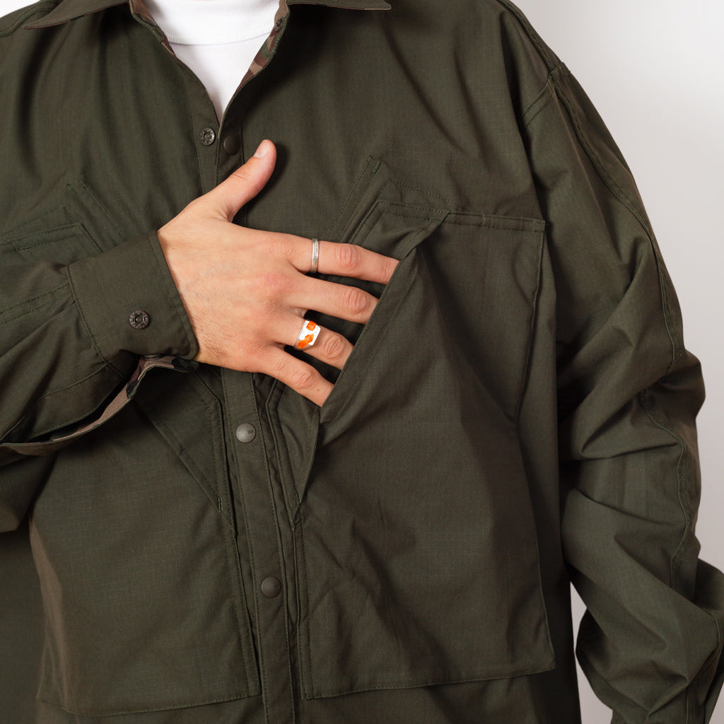 Tech Reversible Paramarine Jacket - Camo Woodland Olive