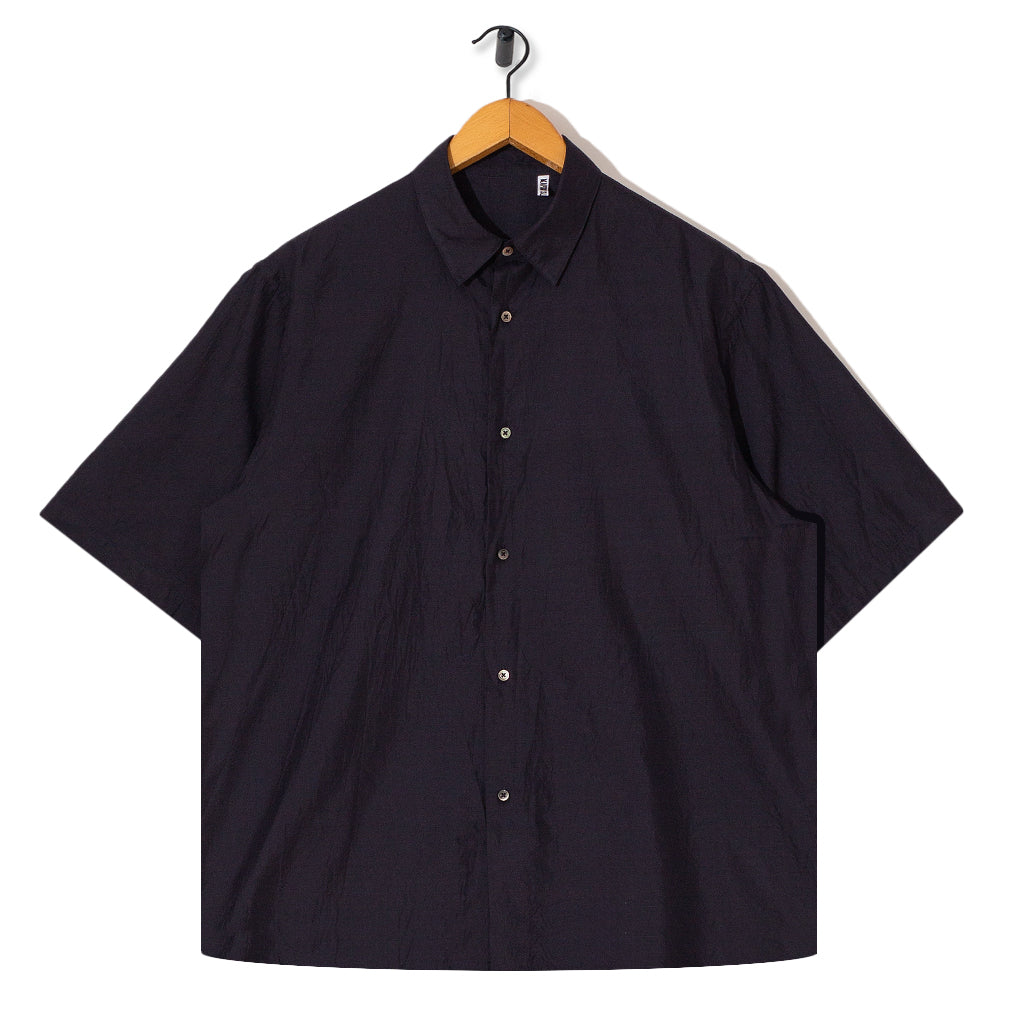 S/S Regular Collar Shirt - Navy | Kaptain Sunshine | Peggs & Son.