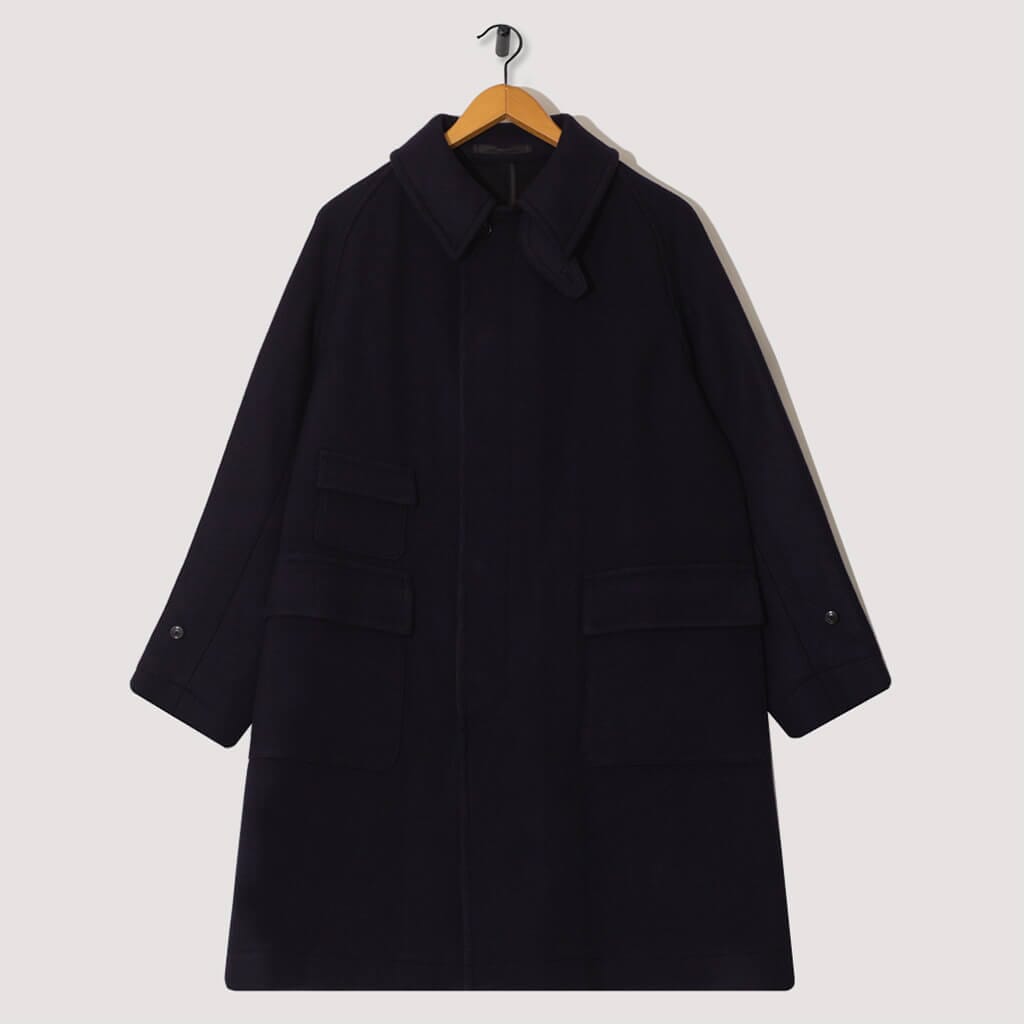 Traveller Coat - Navy | Kaptain Sunshine | Peggs & Son.