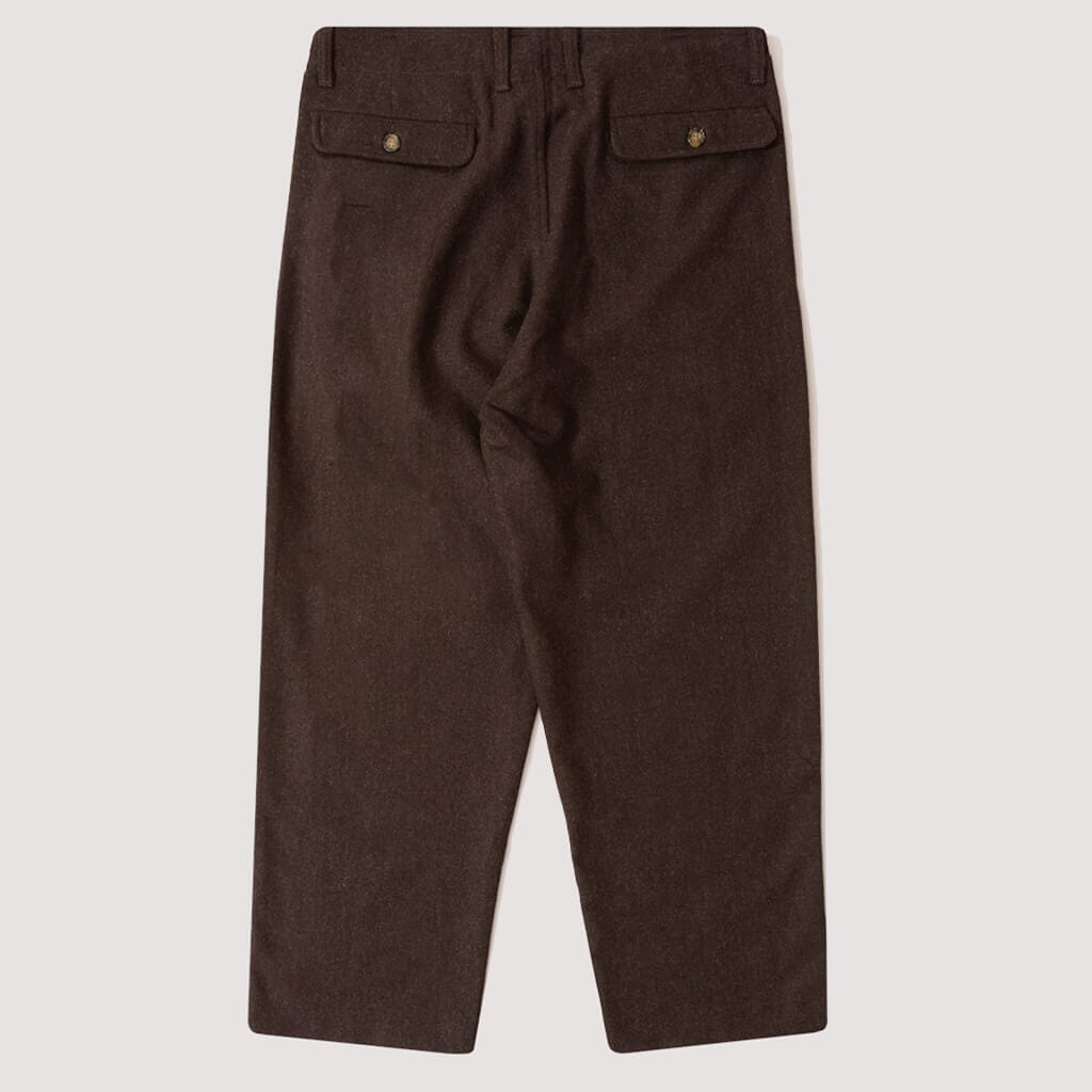 Filippa K Relaxed Terry Wool Trousers Dark Brown at CareOfCarl.com